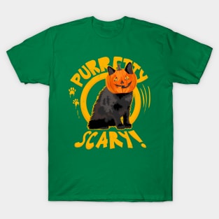 Purretty scary! Pumpkin head cat T-Shirt